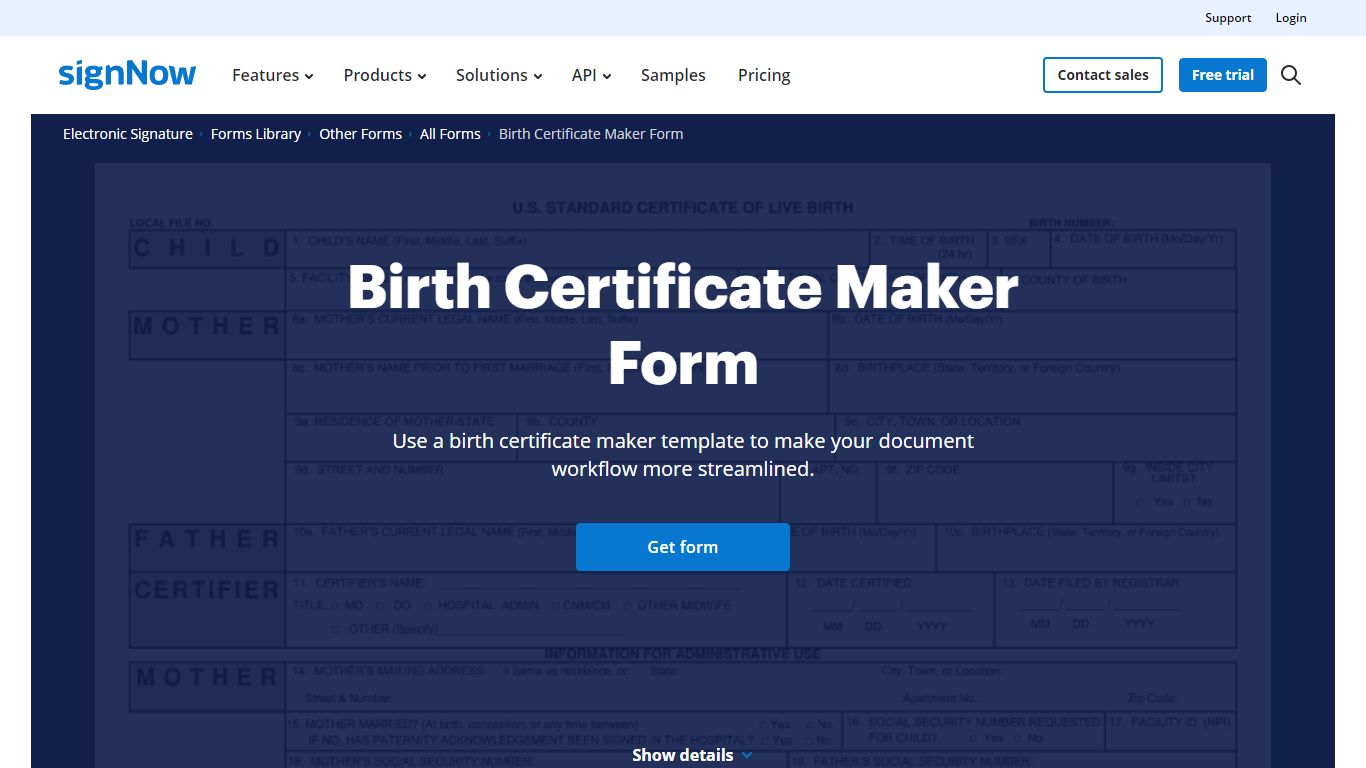 Birth Certificate Maker Form - Fill Out and Sign Printable PDF Template ...